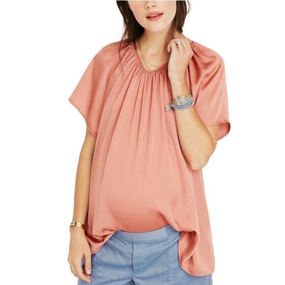 Hatch Maternity Women’s THE CECILIA TOP Terracotta/Pink Size 3 Large - Picture 1 of 6